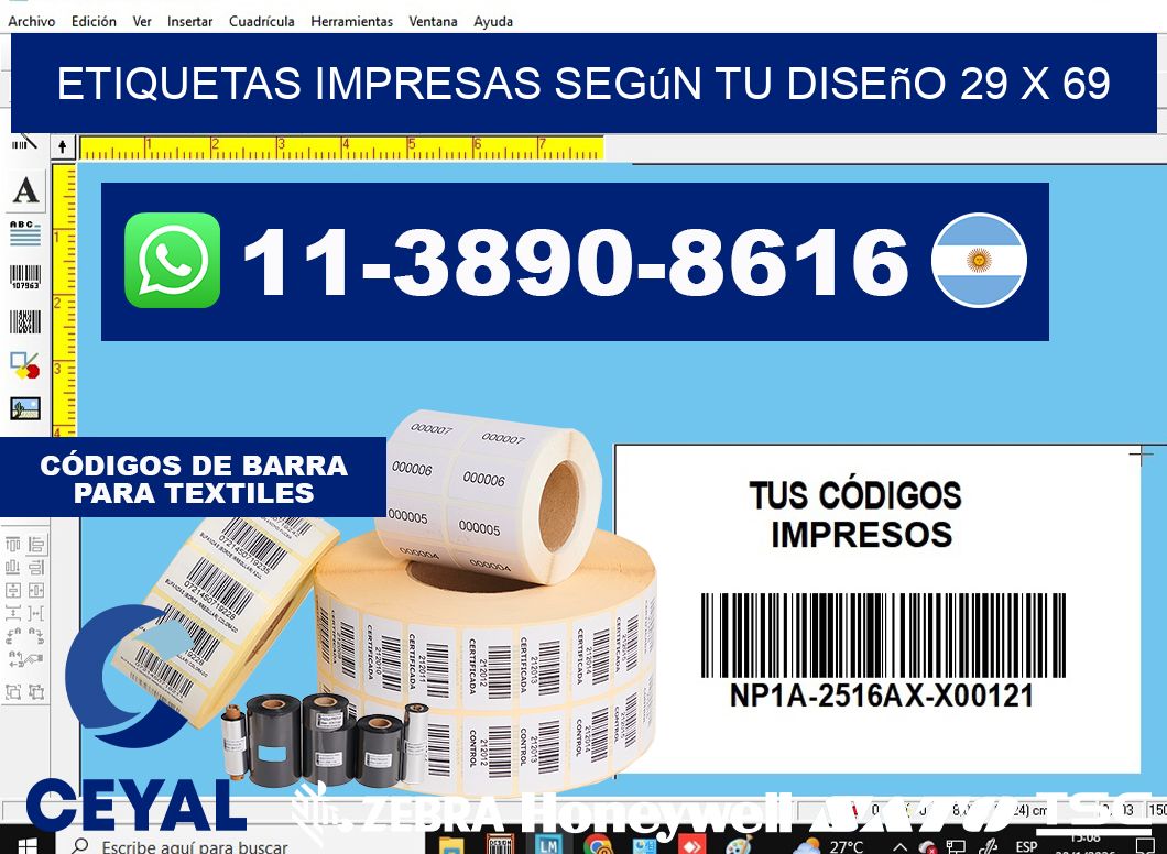 etiquetas impresas según tu diseño 29 x 69