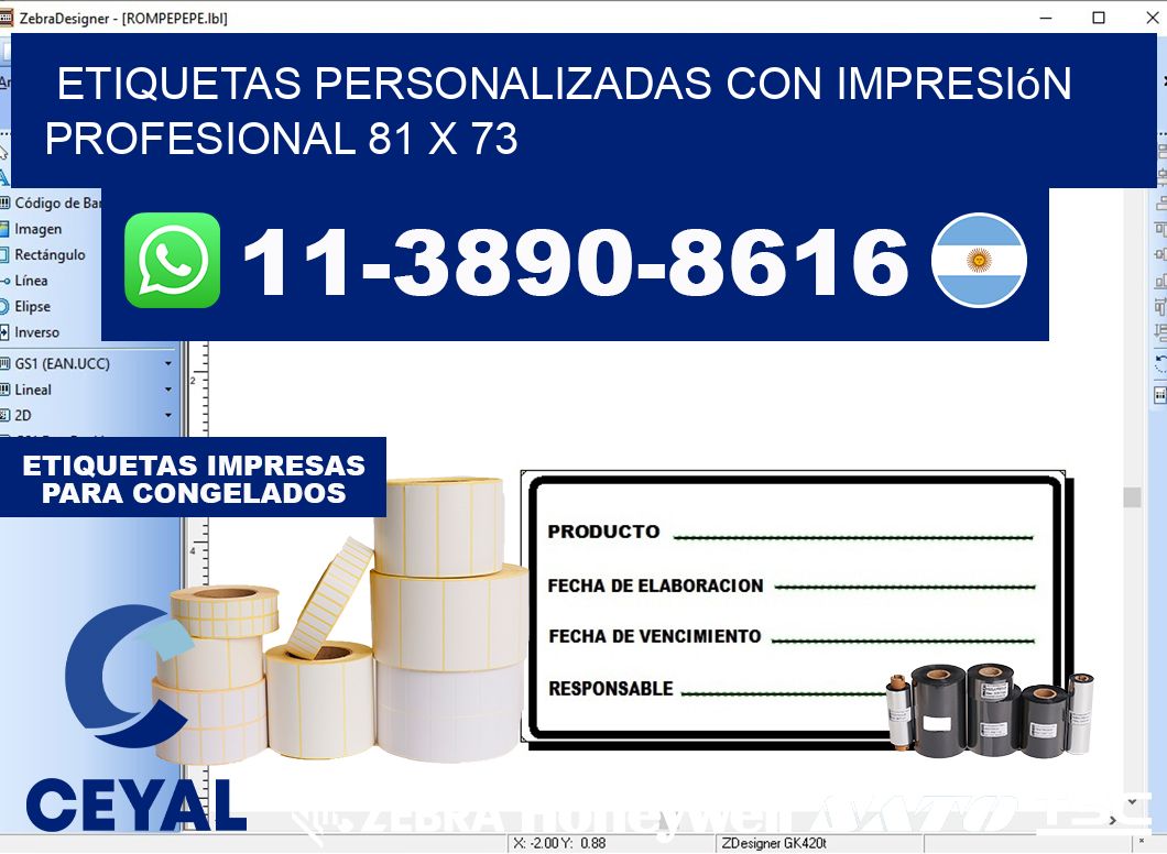 etiquetas personalizadas con impresión profesional 81 x 73