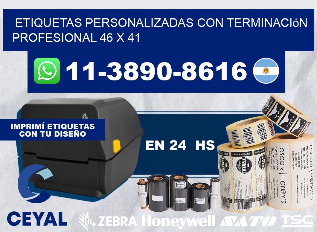 etiquetas personalizadas con terminación profesional 46 x 41