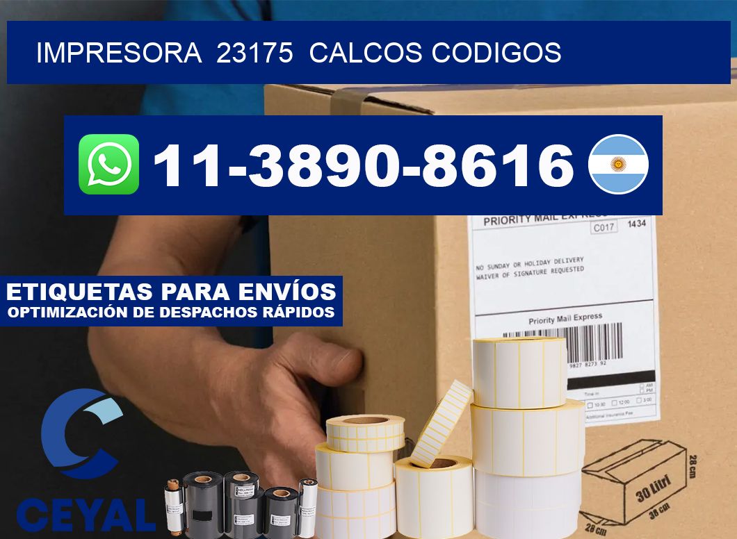 impresora  23175  calcos codigos