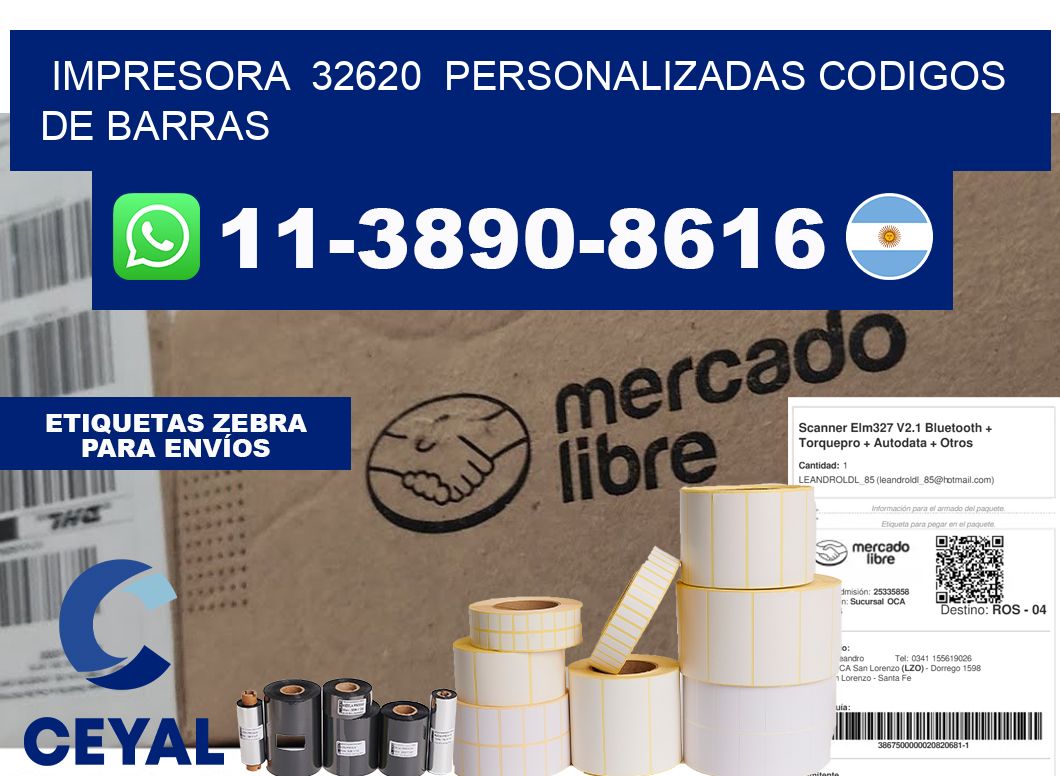 impresora  32620  personalizadas codigos de barras