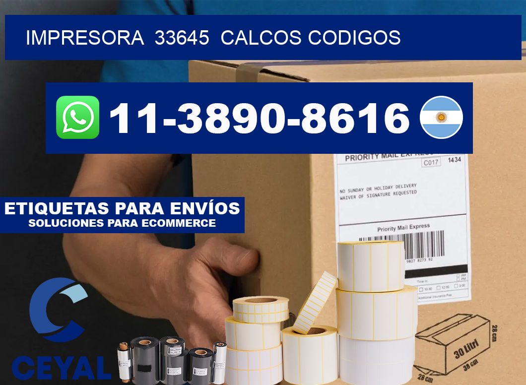 impresora 33645 calcos codigos