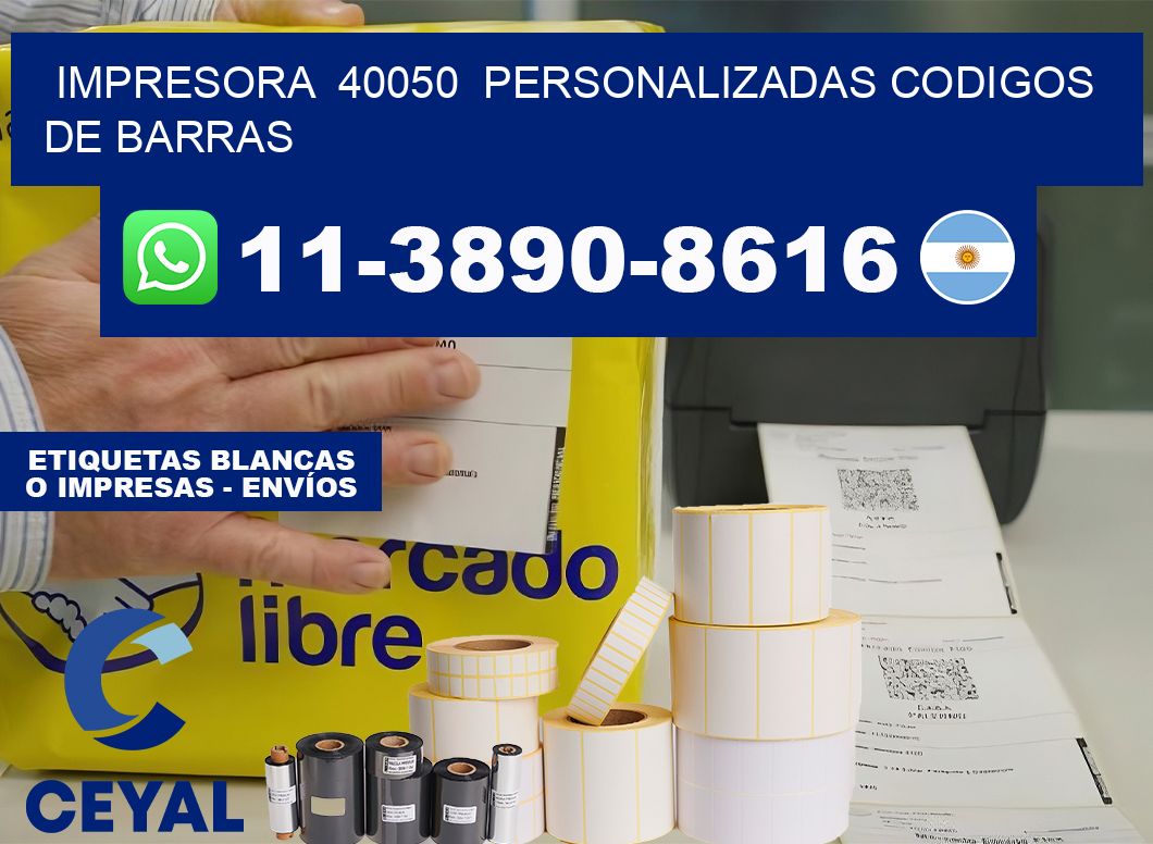 impresora  40050  personalizadas codigos de barras