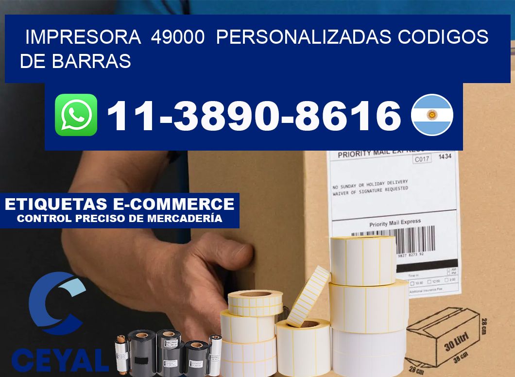 impresora  49000  personalizadas codigos de barras