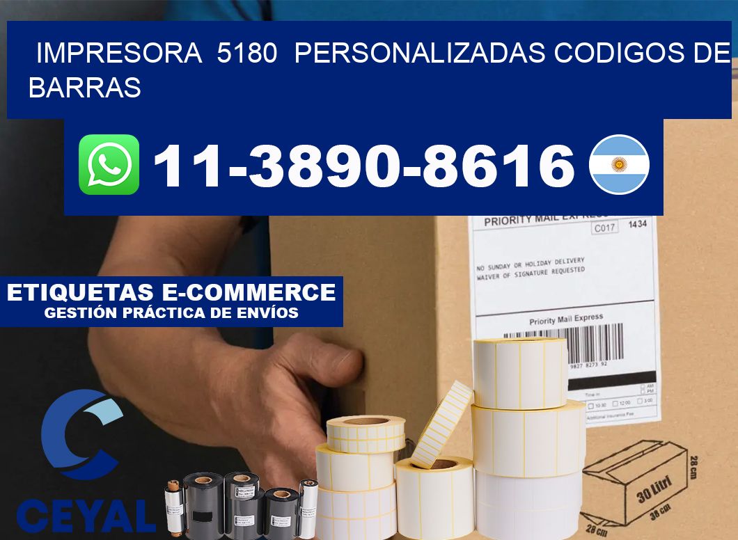 impresora 5180 personalizadas codigos de barras