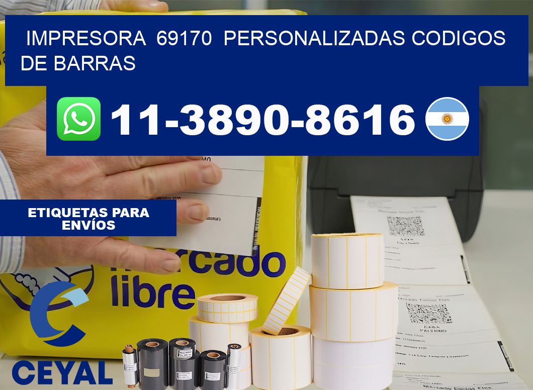 impresora  69170  personalizadas codigos de barras