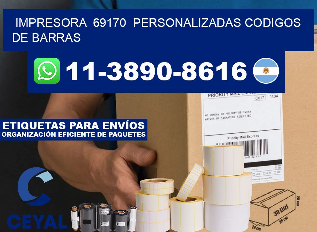 impresora  69170  personalizadas codigos de barras