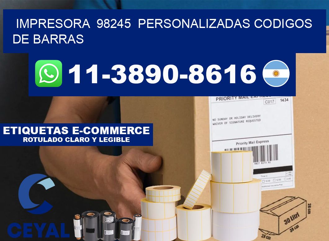 impresora  98245  personalizadas codigos de barras