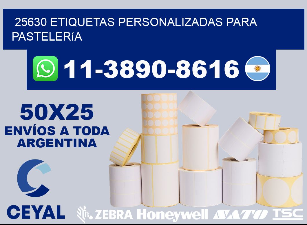 25630 etiquetas personalizadas para pastelería