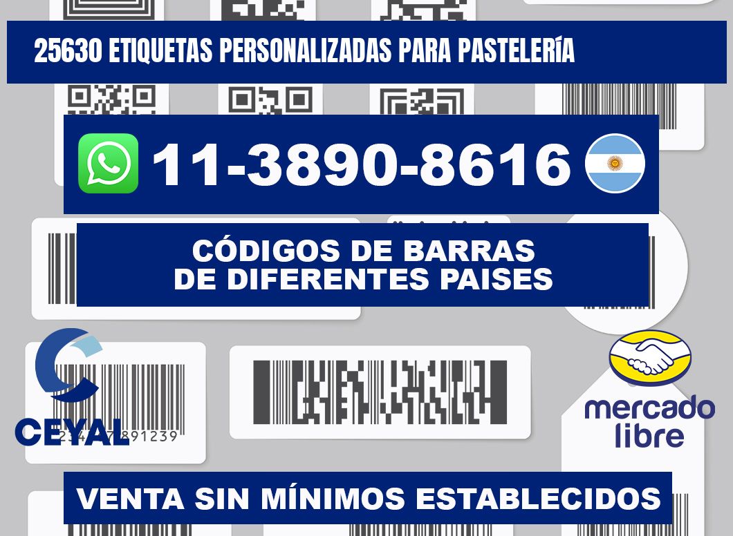 25630 etiquetas personalizadas para pastelería