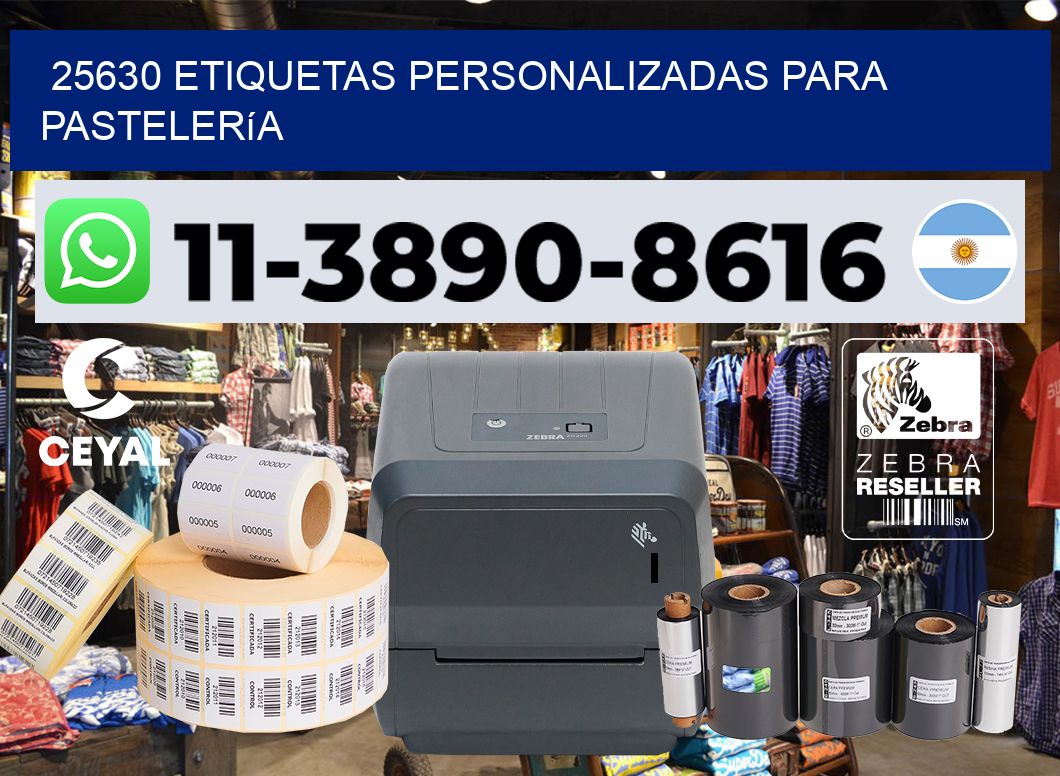 25630 etiquetas personalizadas para pastelería
