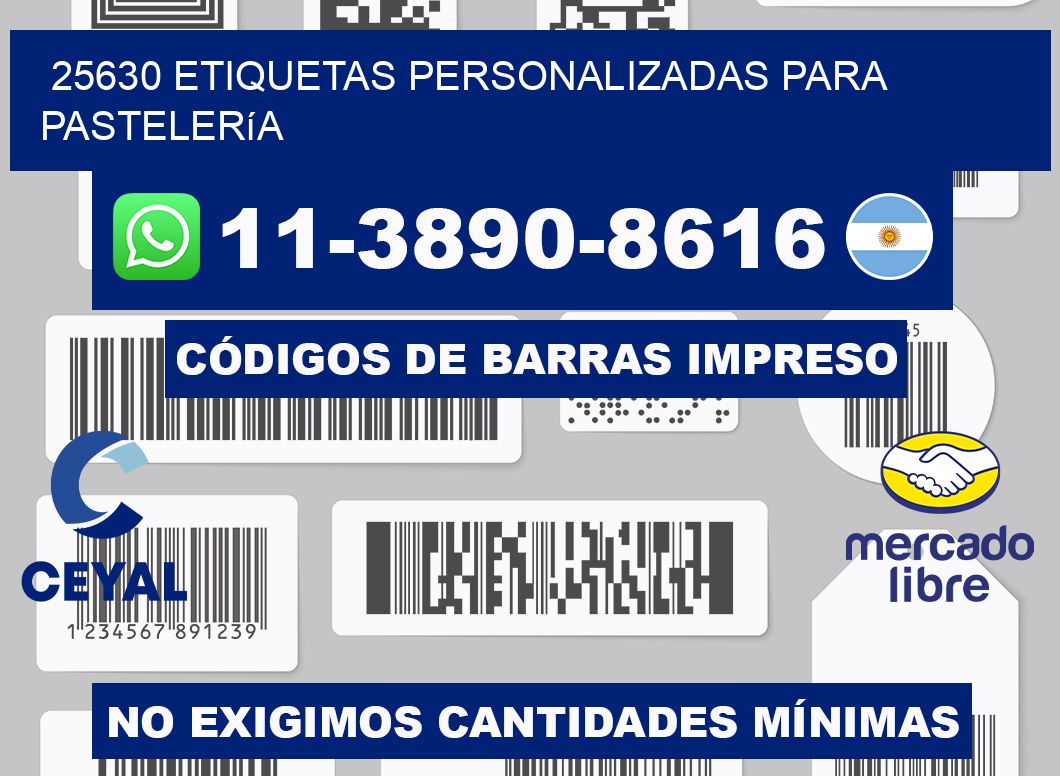 25630 etiquetas personalizadas para pastelería