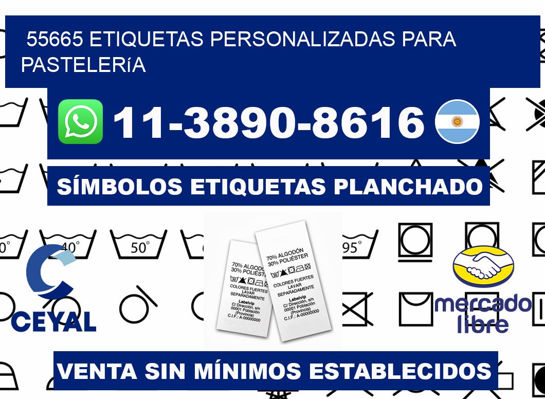 55665 etiquetas personalizadas para pastelería