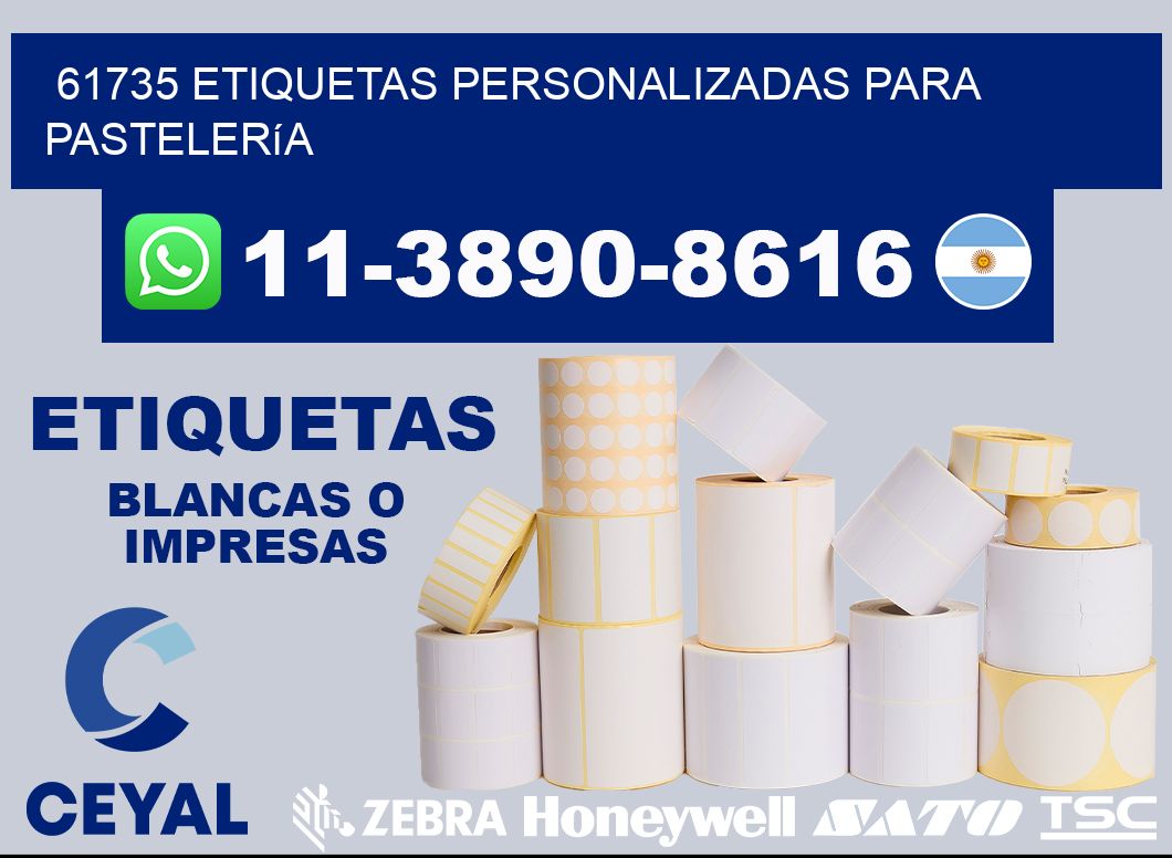 61735 etiquetas personalizadas para pastelería
