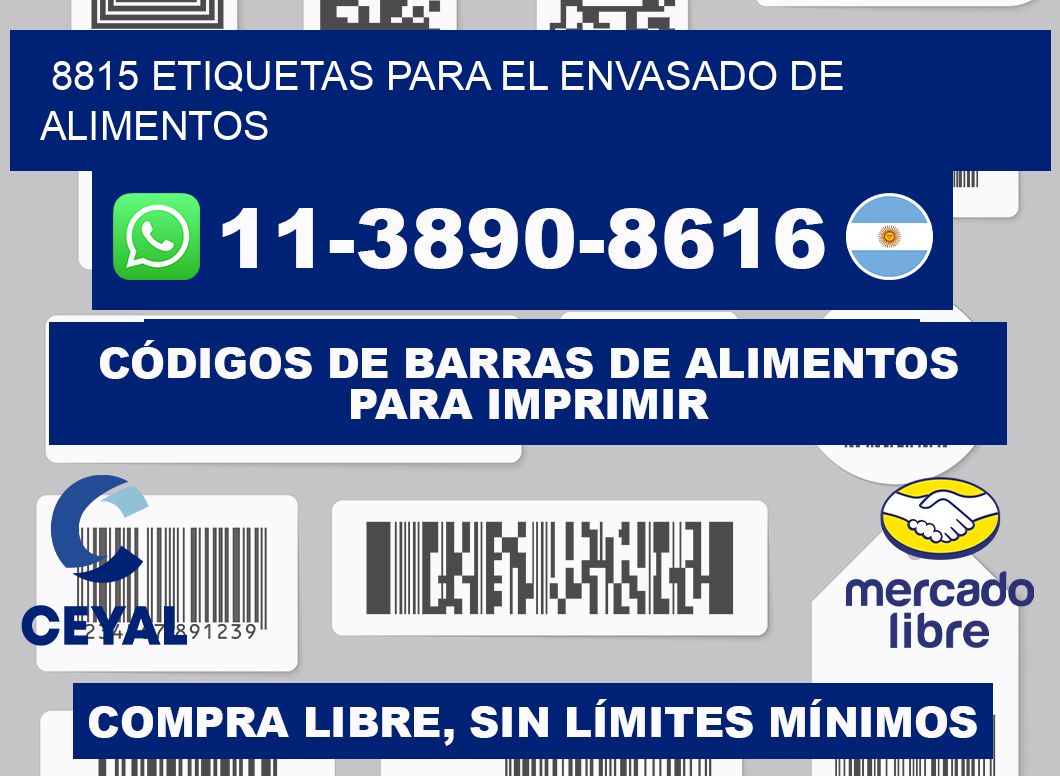 8815 etiquetas para el envasado de alimentos