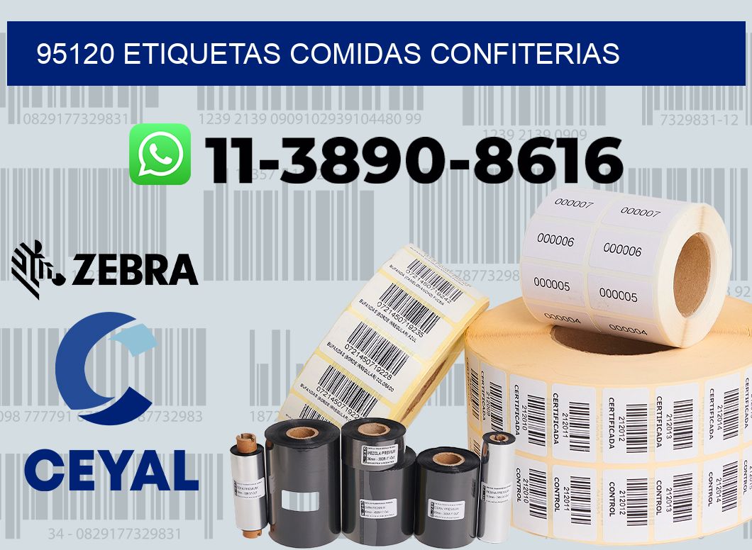 95120 etiquetas comidas confiterias