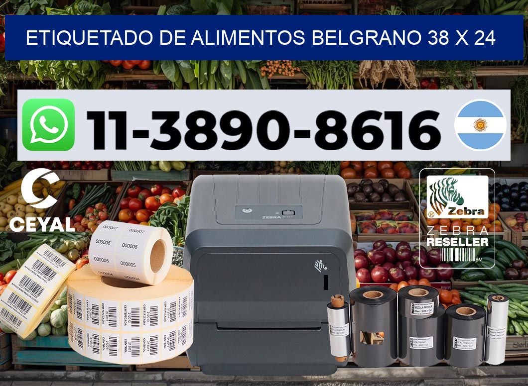 Etiquetado de alimentos belgrano 38 x 24