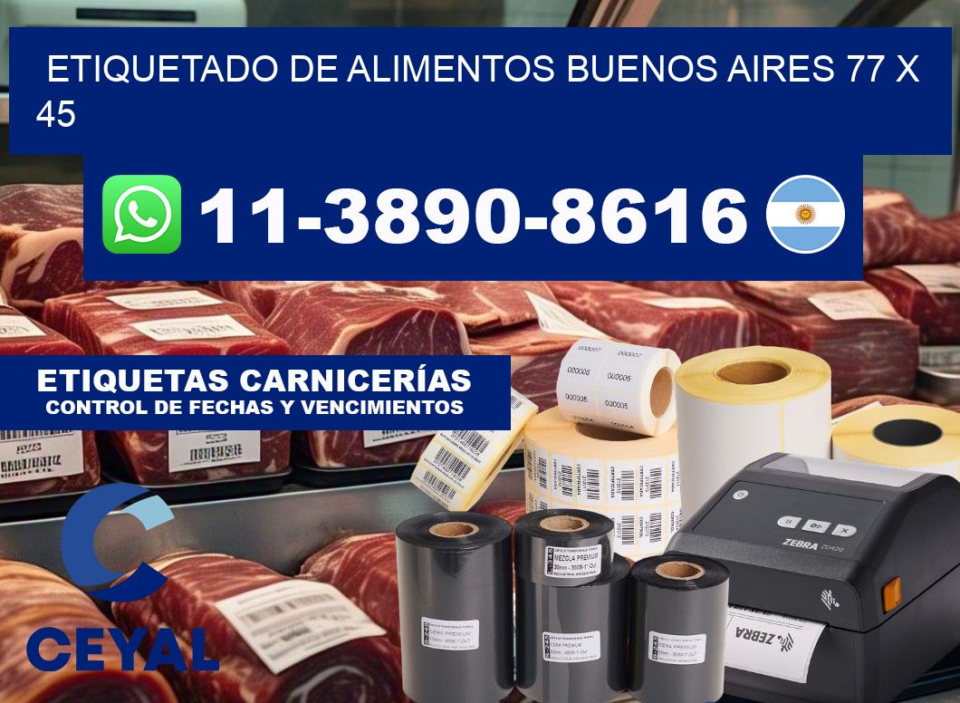 Etiquetado de alimentos buenos aires 77 x 45