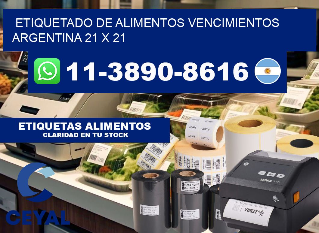 Etiquetado de alimentos vencimientos Argentina 21 x 21
