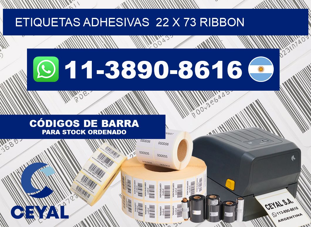 Etiquetas adhesivas  22 x 73 ribbon