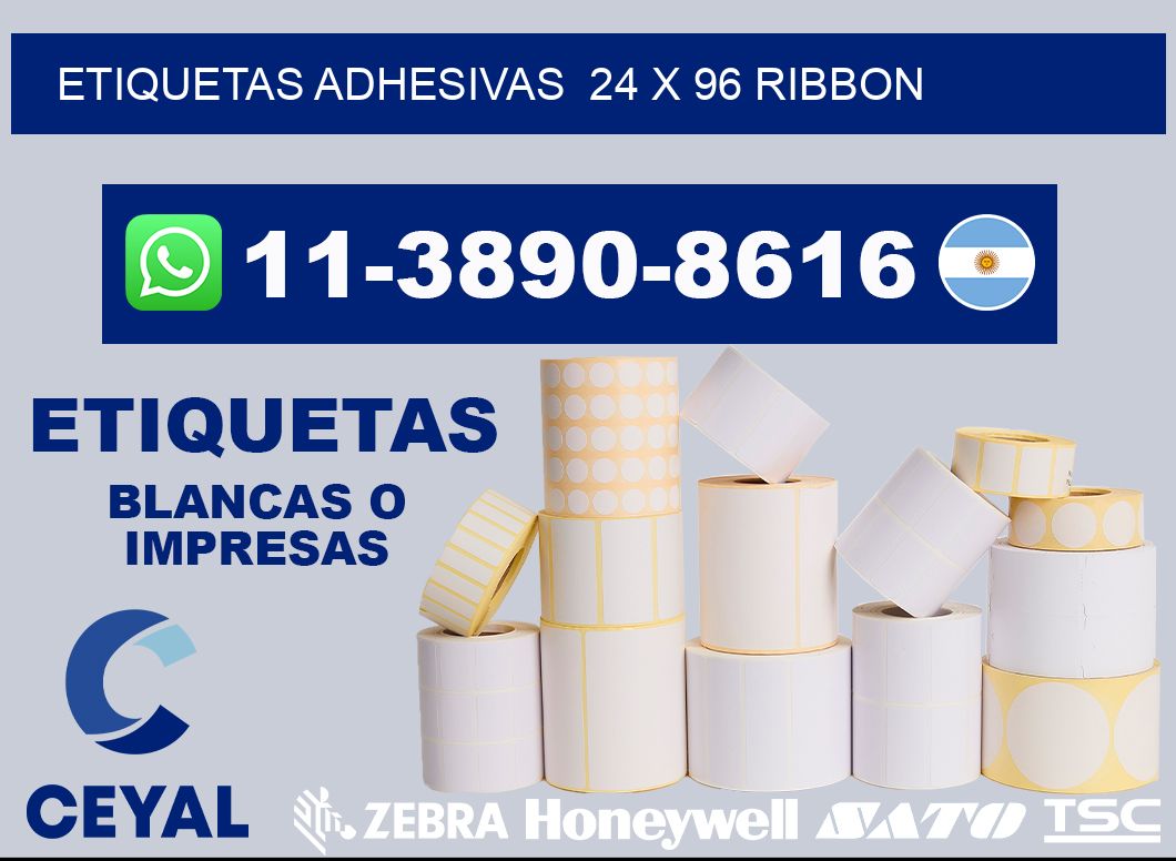 Etiquetas adhesivas 24 x 96 ribbon