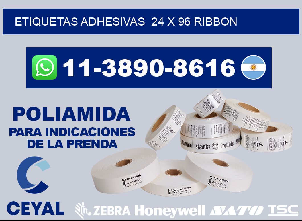 Etiquetas adhesivas 24 x 96 ribbon