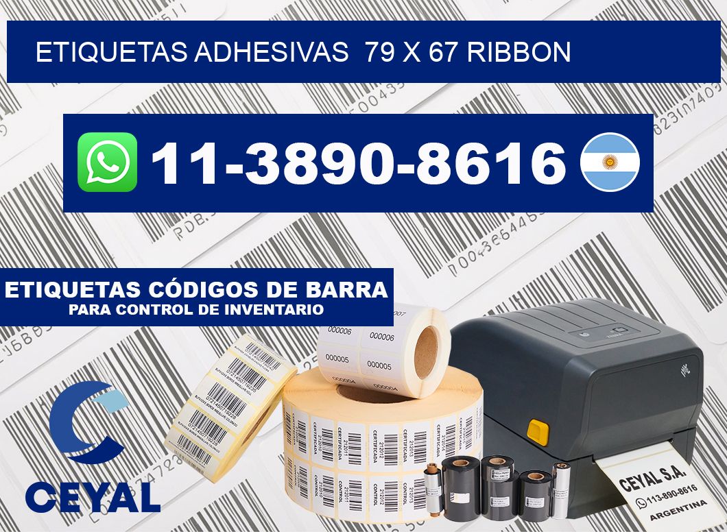 Etiquetas adhesivas  79 x 67 ribbon