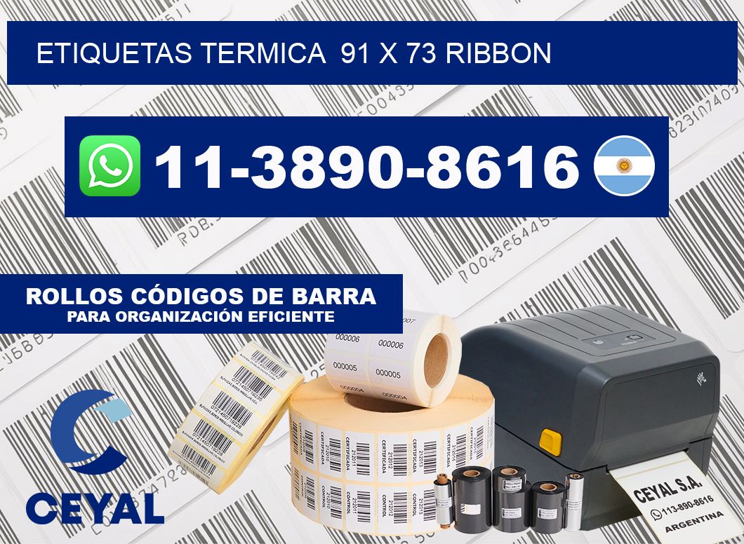 Etiquetas termica  91 x 73 ribbon