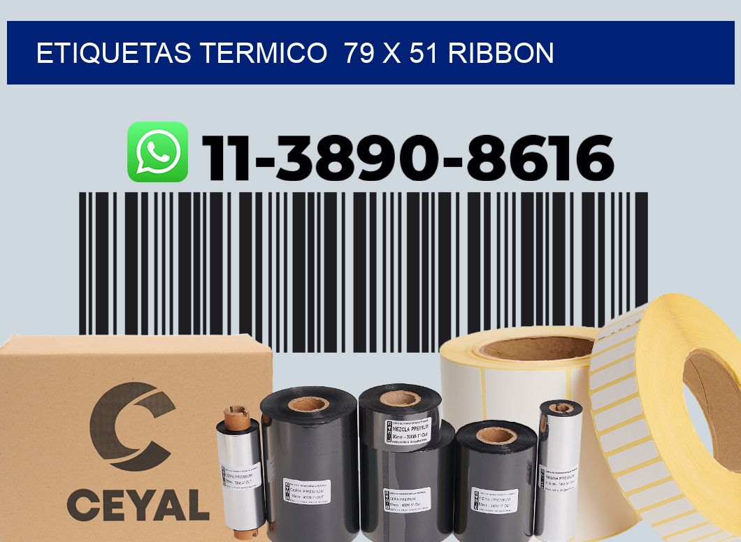 Etiquetas termico  79 x 51 ribbon