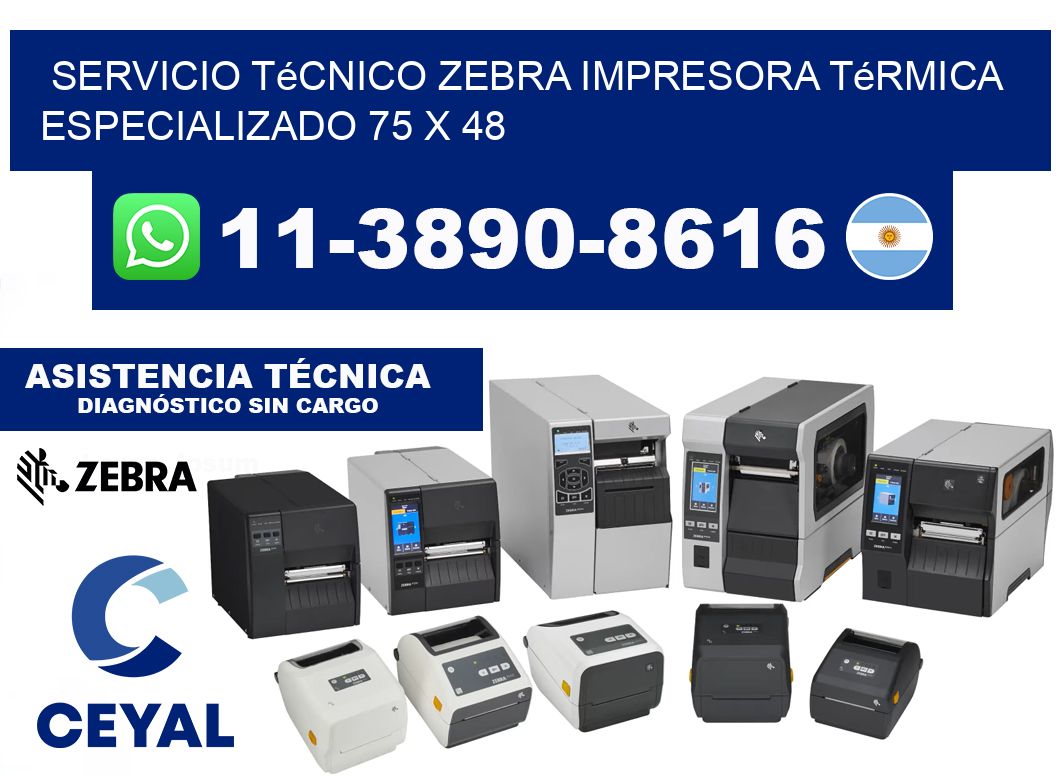 Servicio Técnico Zebra Impresora Térmica Especializado 75 x 48