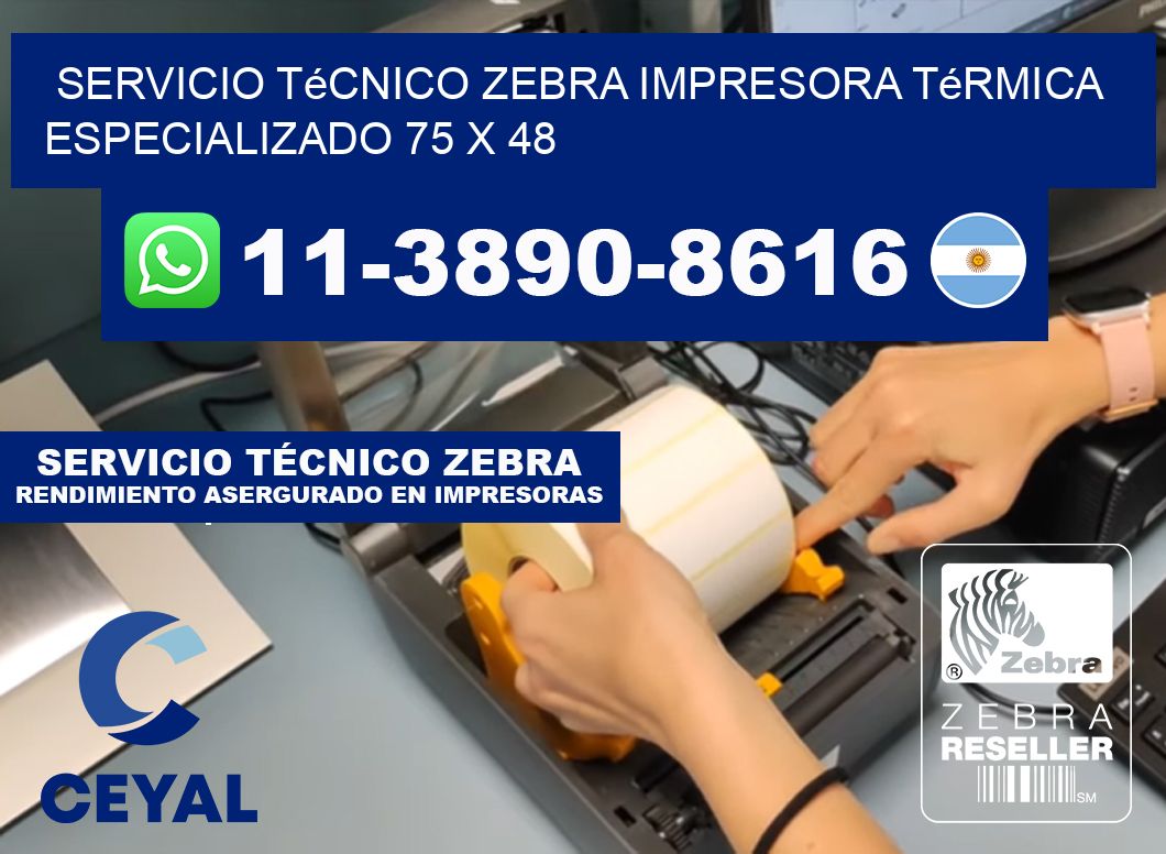 Servicio Técnico Zebra Impresora Térmica Especializado 75 x 48