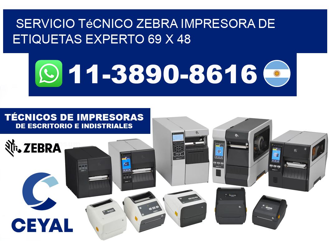 Servicio Técnico Zebra Impresora de Etiquetas Experto 69 x 48