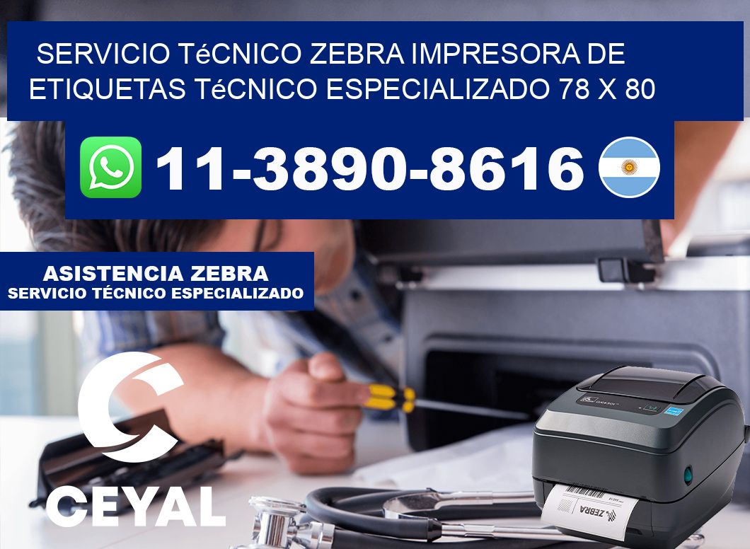 Servicio Técnico Zebra Impresora de Etiquetas Técnico Especializado 78 x 80