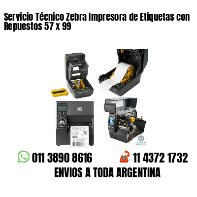 Servicio Técnico Zebra Impresora de Etiquetas con Repuestos 57 x 99