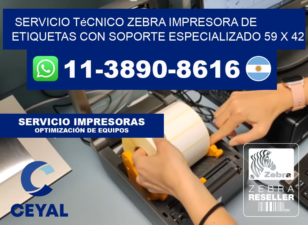 Servicio Técnico Zebra Impresora de Etiquetas con Soporte Especializado 59 x 42