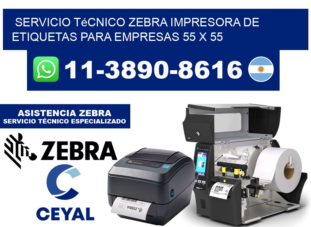 Servicio Técnico Zebra Impresora de Etiquetas para Empresas 55 x 55