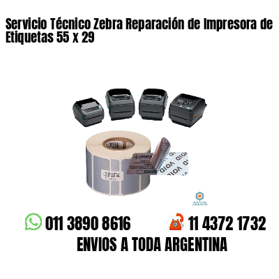 Servicio Técnico Zebra Reparación de Impresora de Etiquetas 55 x 29