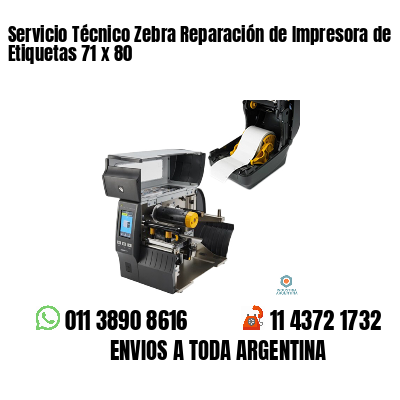 Servicio Técnico Zebra Reparación de Impresora de Etiquetas 71 x 80