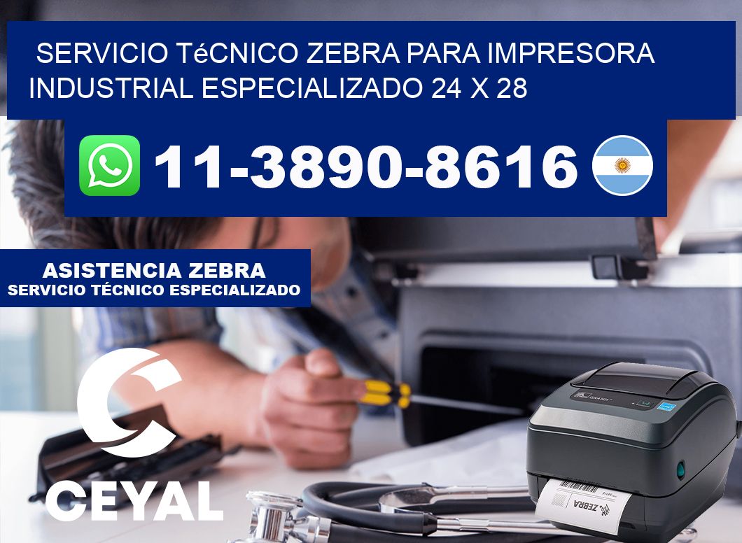 Servicio Técnico Zebra para Impresora Industrial Especializado 24 x 28