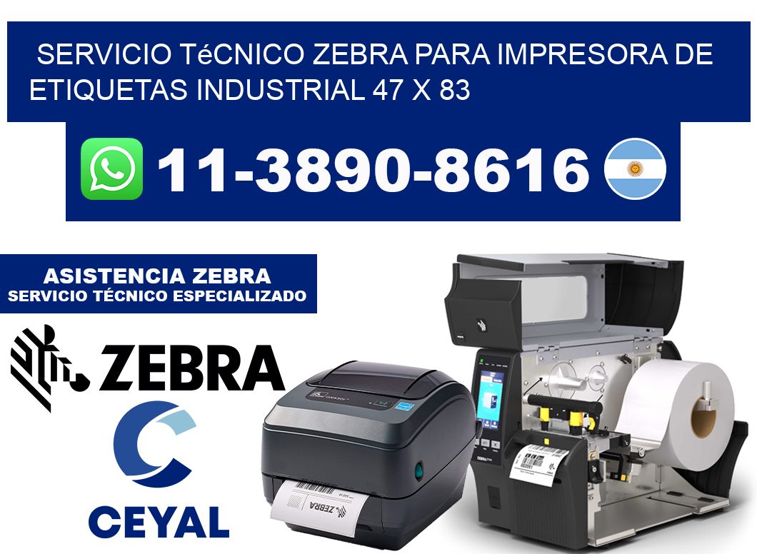 Servicio Técnico Zebra para Impresora de Etiquetas Industrial 47 x 83