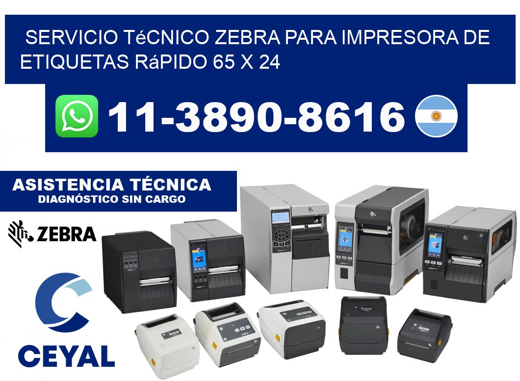Servicio Técnico Zebra para Impresora de Etiquetas Rápido 65 x 24