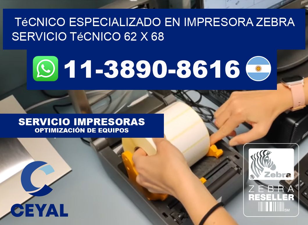 Técnico Especializado en Impresora Zebra Servicio Técnico 62 x 68