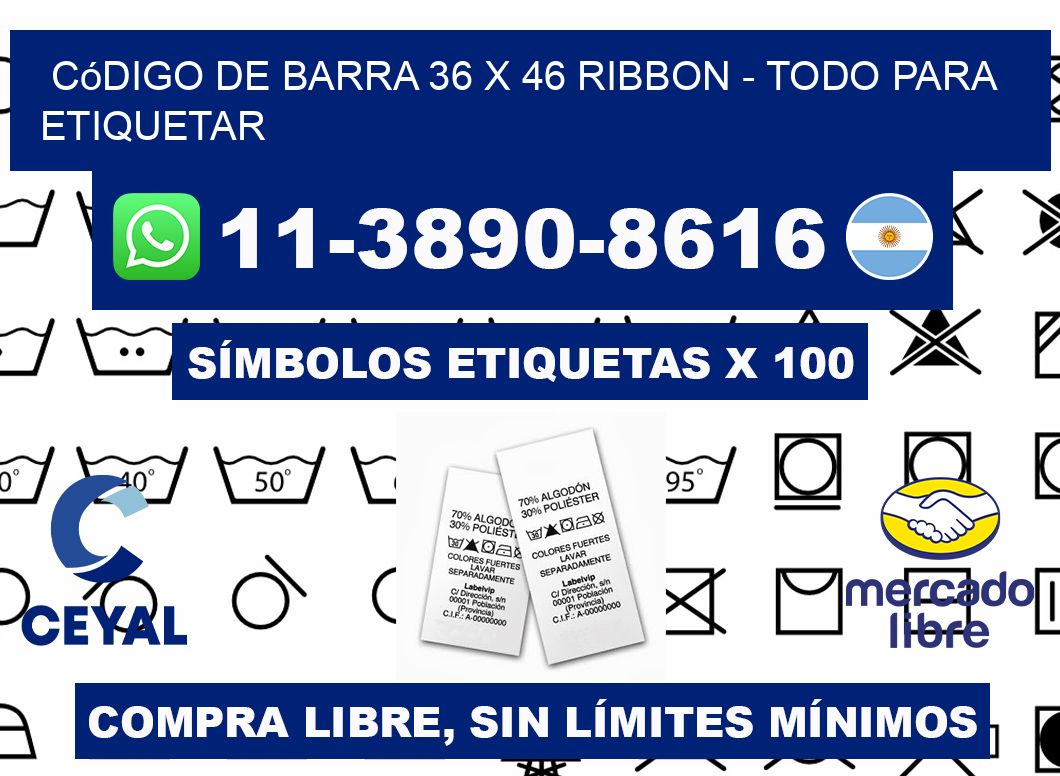 código de barra 36 x 46 ribbon - Todo para Etiquetar