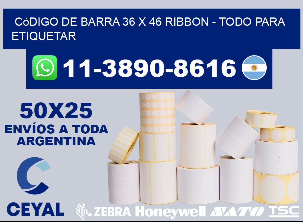código de barra 36 x 46 ribbon - Todo para Etiquetar