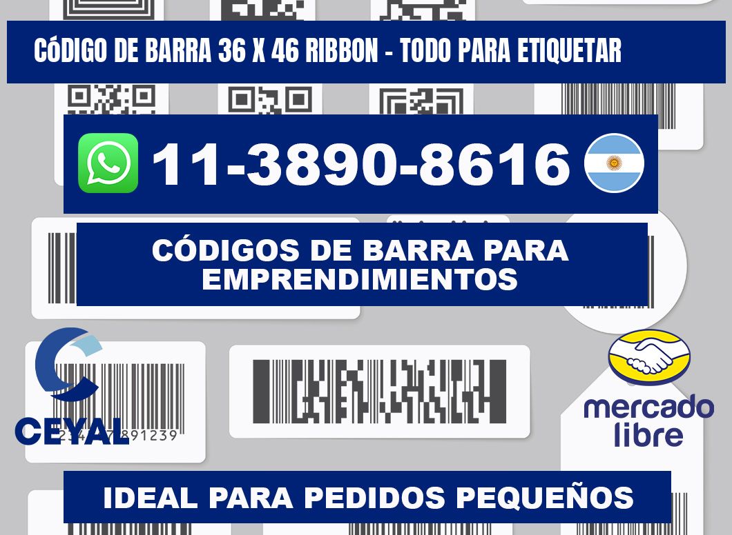 código de barra 36 x 46 ribbon - Todo para Etiquetar