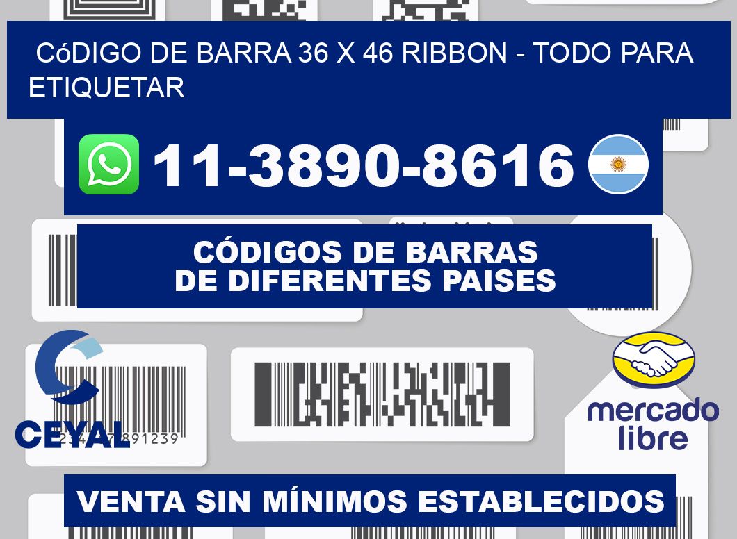 código de barra 36 x 46 ribbon - Todo para Etiquetar