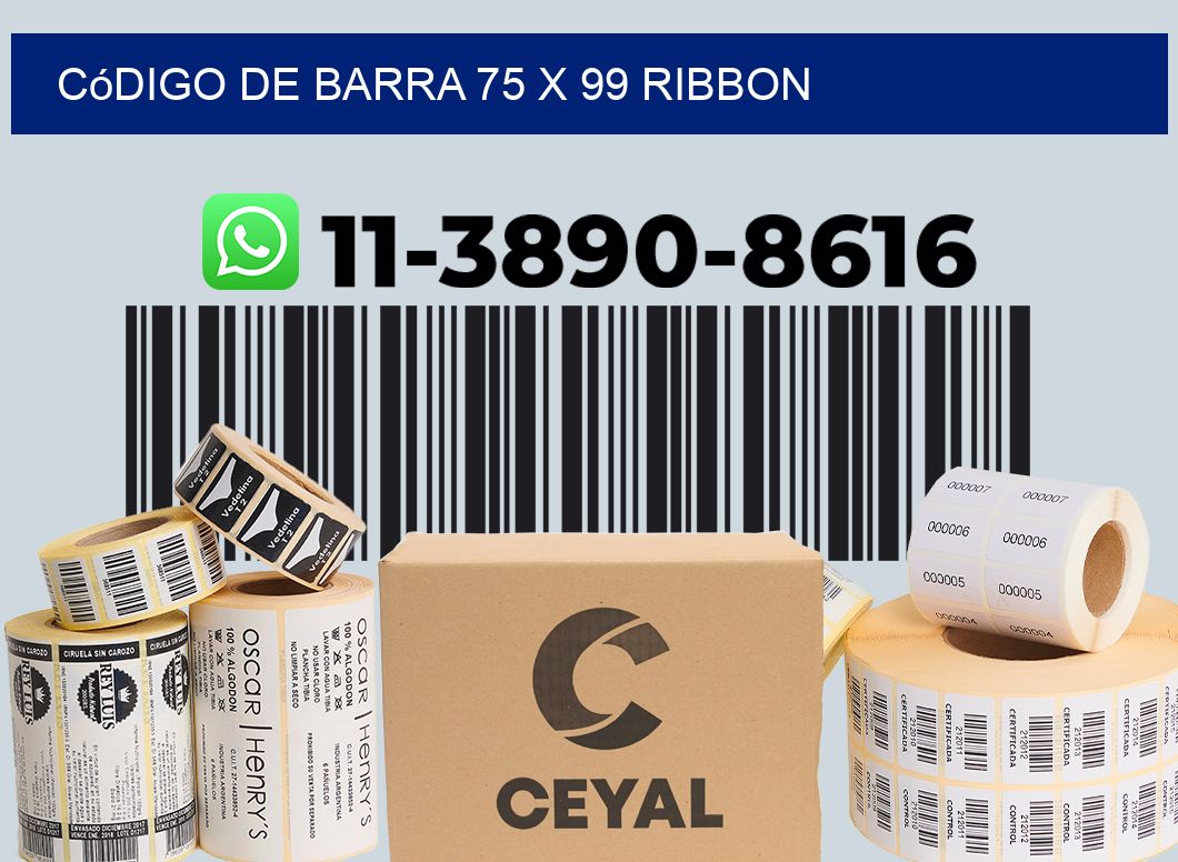 código de barra 75 x 99 ribbon