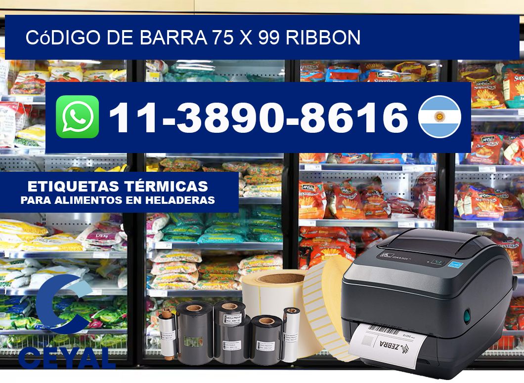 código de barra 75 x 99 ribbon