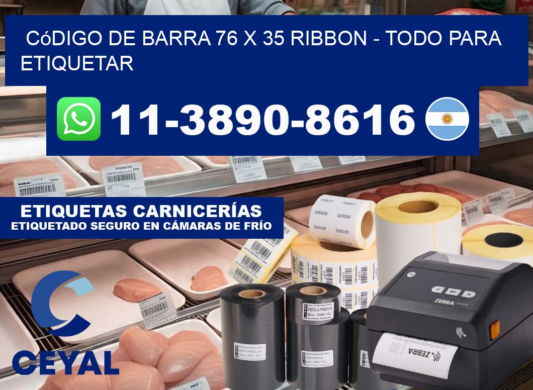 código de barra 76 x 35 ribbon - Todo para Etiquetar
