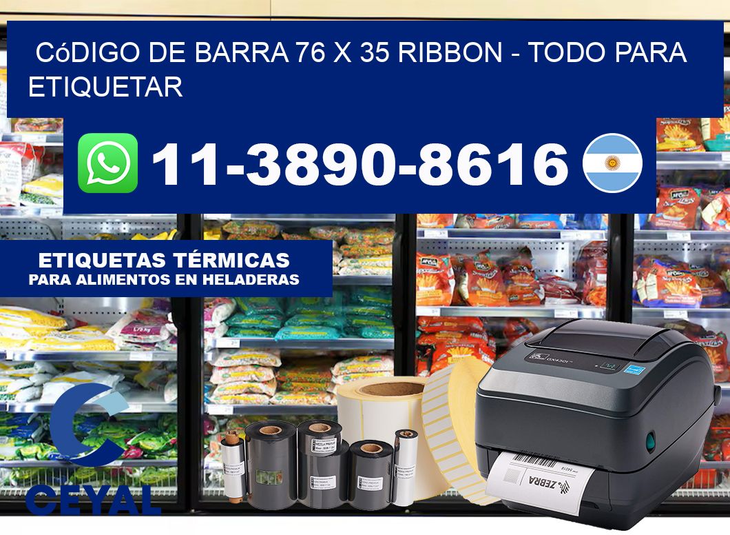 código de barra 76 x 35 ribbon – Todo para Etiquetar